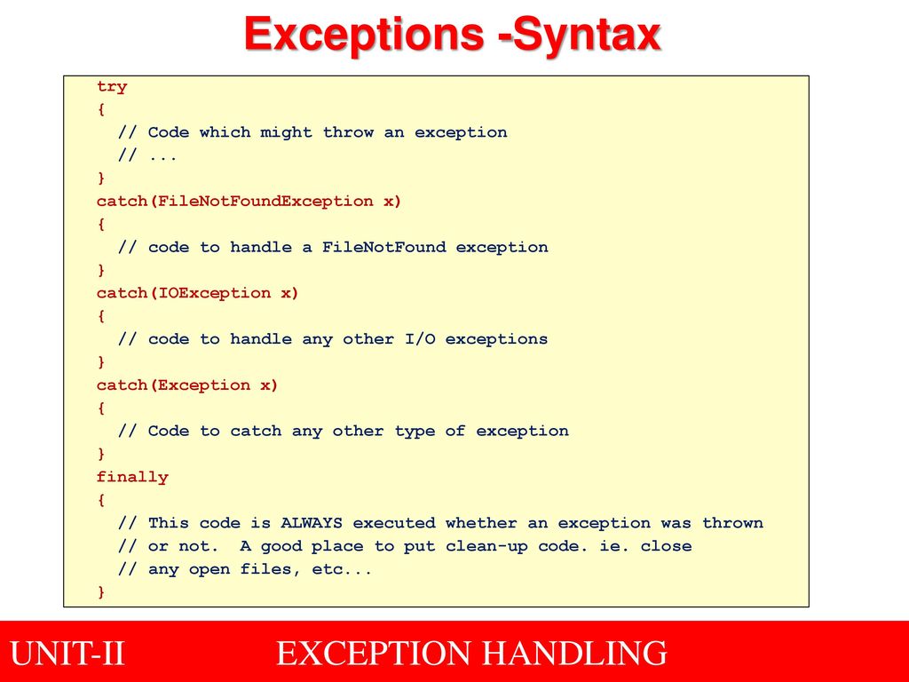 Topic Exception Handling ppt download